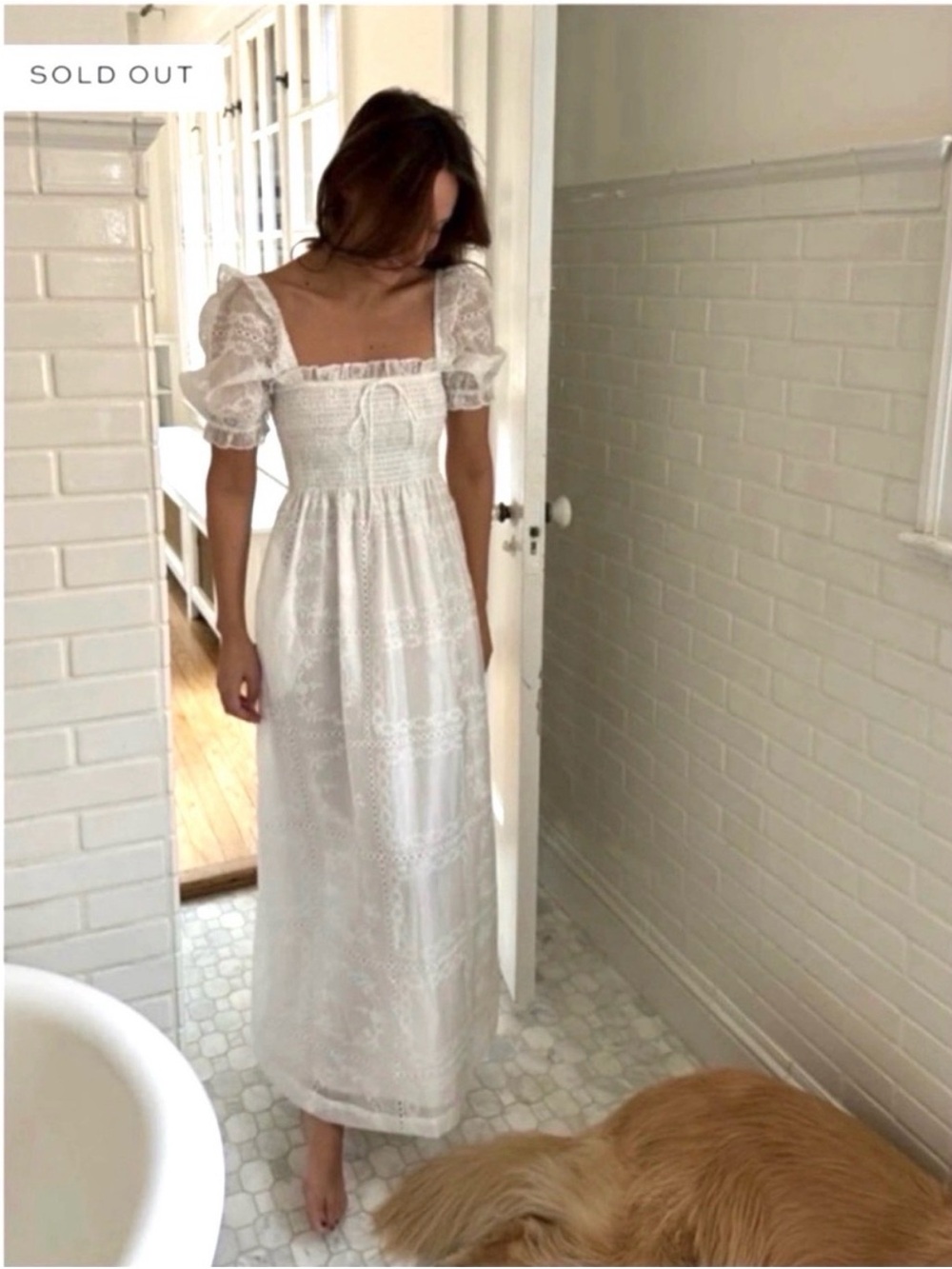 Hill House Scarlett Nap Dress patchwork organza Maxi Dress